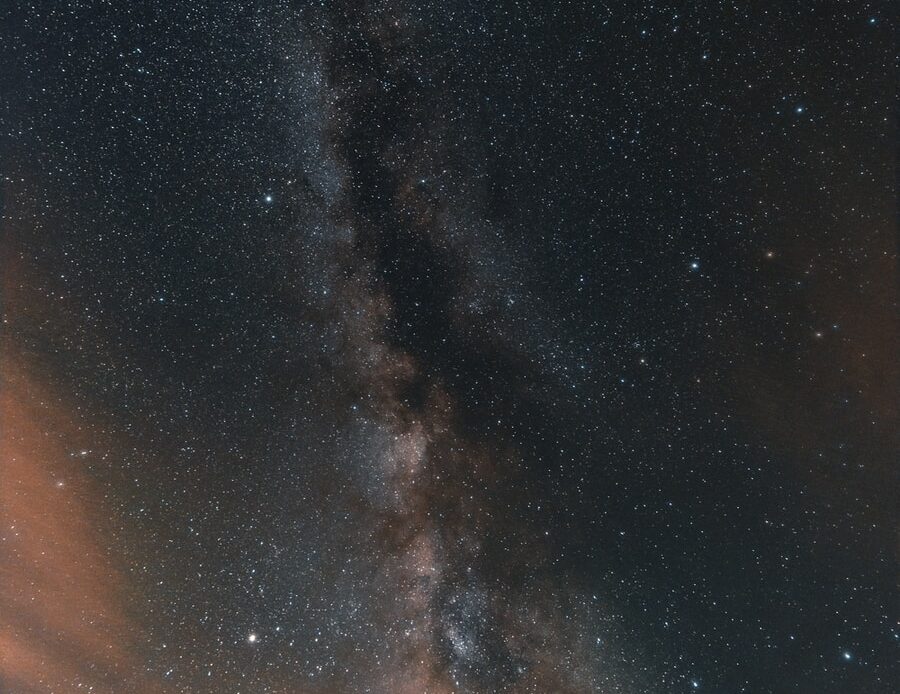 Milky Way galaxy at night